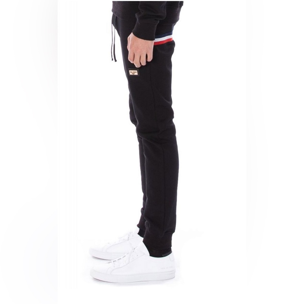 Well Known Studios Bowery Elastic Pull On Jogger Sweatpants Black Diamond Studio